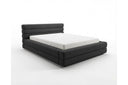 Designer Polsterbett Velia in Samt mit Stauraum – Schwarz