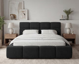 Designer Polsterbett Vero in Samt mit Stauraum – Schwarz