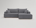 Designer Ecksofa Fresh in Samt mit Schlaffunktion und Stauraum