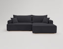 Designer Ecksofa Fresh in Samt mit Schlaffunktion und Stauraum