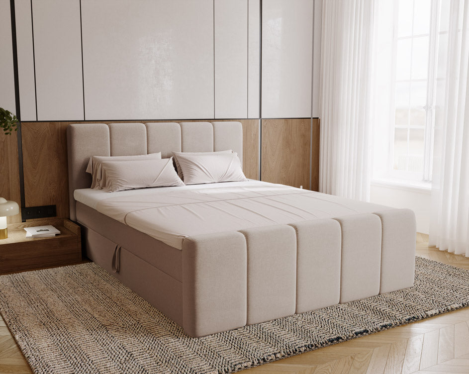 Boxspringbett Celeste Samt mit Stauraum