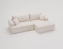 Designer Ecksofa Fresh in Samt mit Schlaffunktion und Stauraum