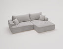 Designer Ecksofa Fresh in Samt mit Schlaffunktion und Stauraum