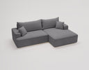Designer Ecksofa Fresh in Samt mit Schlaffunktion und Stauraum