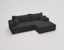 Designer Ecksofa Fresh in Samt mit Schlaffunktion und Stauraum