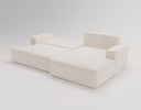 Designer Ecksofa Fresh in Samt mit Schlaffunktion und Stauraum