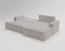 Designer Ecksofa Fresh in Samt mit Schlaffunktion und Stauraum