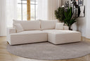 Designer Ecksofa Fresh in Samt mit Schlaffunktion und Stauraum