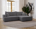 Designer Ecksofa Fresh in Samt mit Schlaffunktion und Stauraum