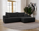 Designer Ecksofa Fresh in Samt mit Schlaffunktion und Stauraum