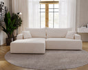 Designer Ecksofa Fresh in Samt mit Schlaffunktion und Stauraum
