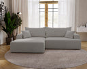 Designer Ecksofa Fresh in Samt mit Schlaffunktion und Stauraum