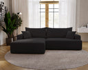Designer Ecksofa Fresh in Samt mit Schlaffunktion und Stauraum