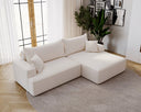 Designer Ecksofa Fresh in Samt mit Schlaffunktion und Stauraum
