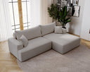 Designer Ecksofa Fresh in Samt mit Schlaffunktion und Stauraum