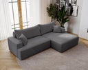 Designer Ecksofa Fresh in Samt mit Schlaffunktion und Stauraum