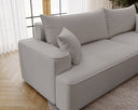 Designer Ecksofa Fresh in Samt mit Schlaffunktion und Stauraum