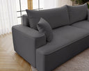 Designer Ecksofa Fresh in Samt mit Schlaffunktion und Stauraum