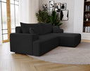Designer Ecksofa Fresh in Samt mit Schlaffunktion und Stauraum