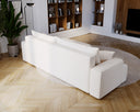 Designer Ecksofa Fresh in Samt mit Schlaffunktion und Stauraum