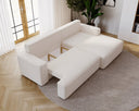 Designer Ecksofa Fresh in Samt mit Schlaffunktion und Stauraum