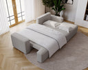 Designer Ecksofa Fresh in Samt mit Schlaffunktion und Stauraum