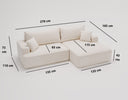 Designer Ecksofa Fresh in Samt mit Schlaffunktion und Stauraum