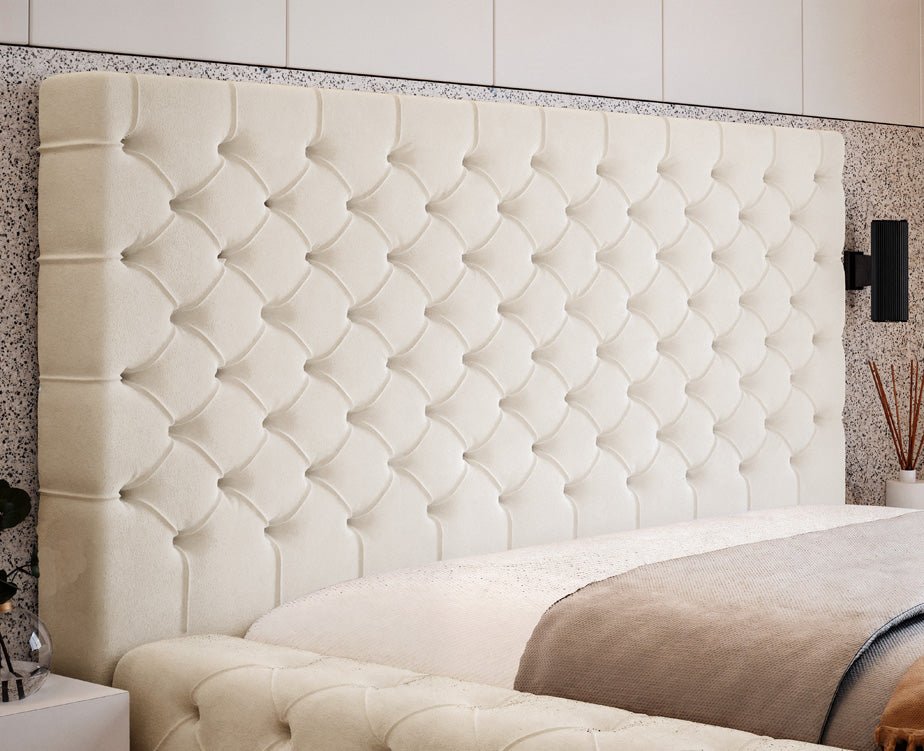 Lit rembourré design Lana Velours avec rangement