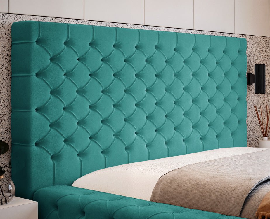 Lit rembourré design Lana Velours avec rangement
