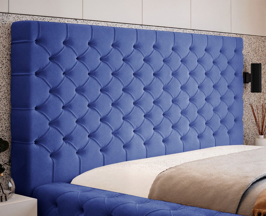 Lit rembourré design Lana Velours avec rangement