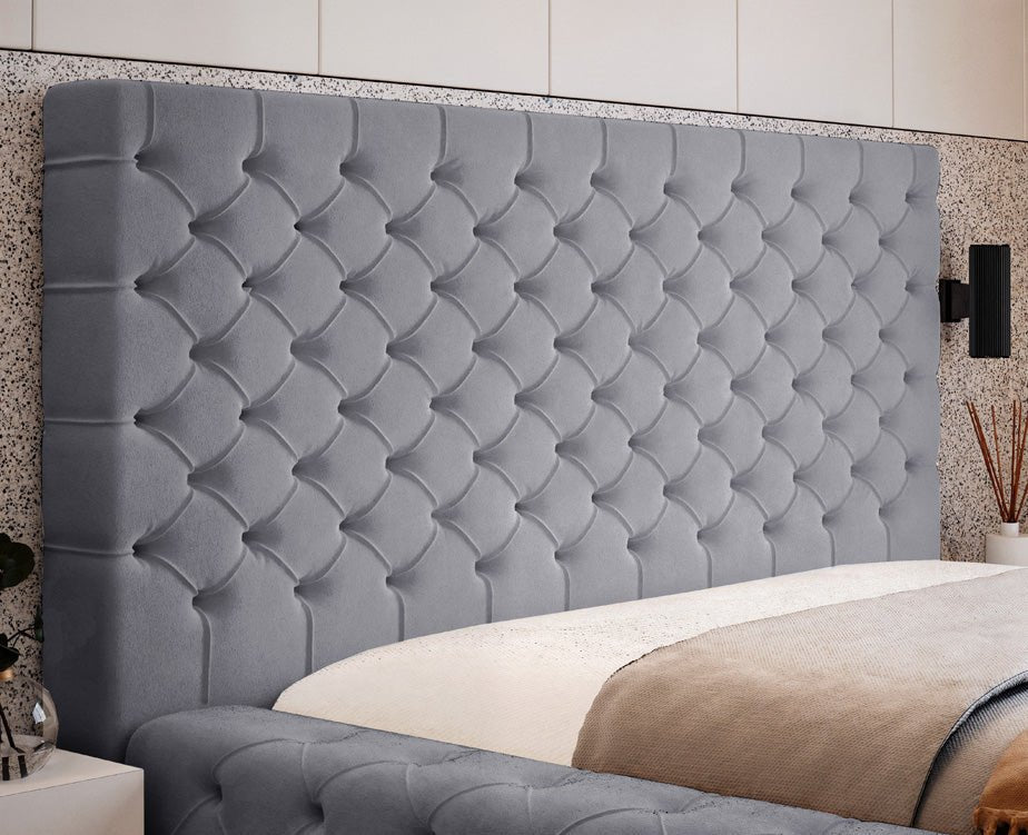 Lit rembourré design Lana Velours avec rangement