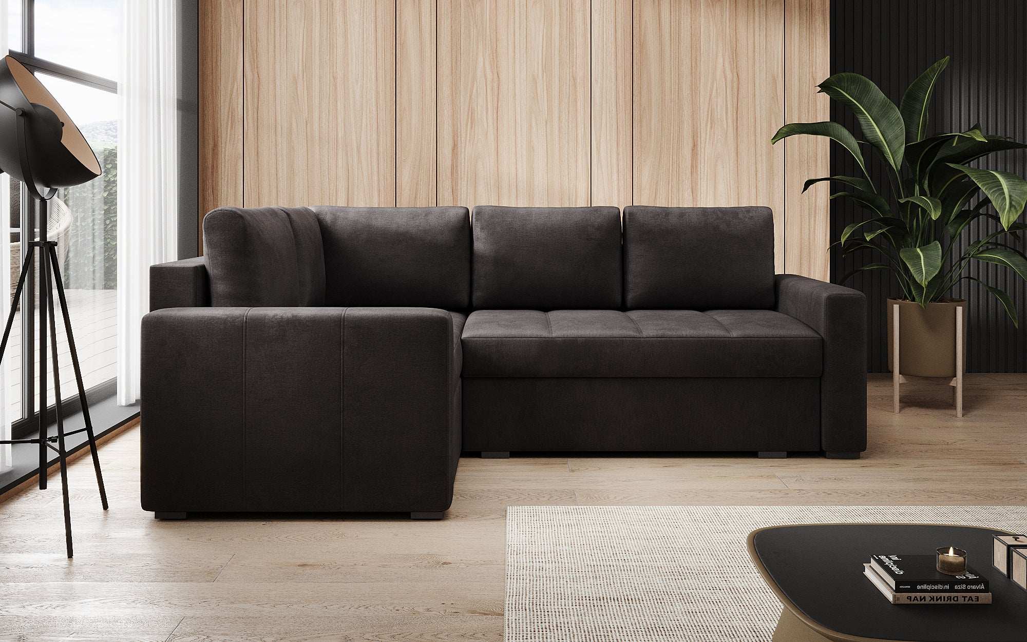 Designer Sofa Cortino mit Schlaffunktion und Stauraum