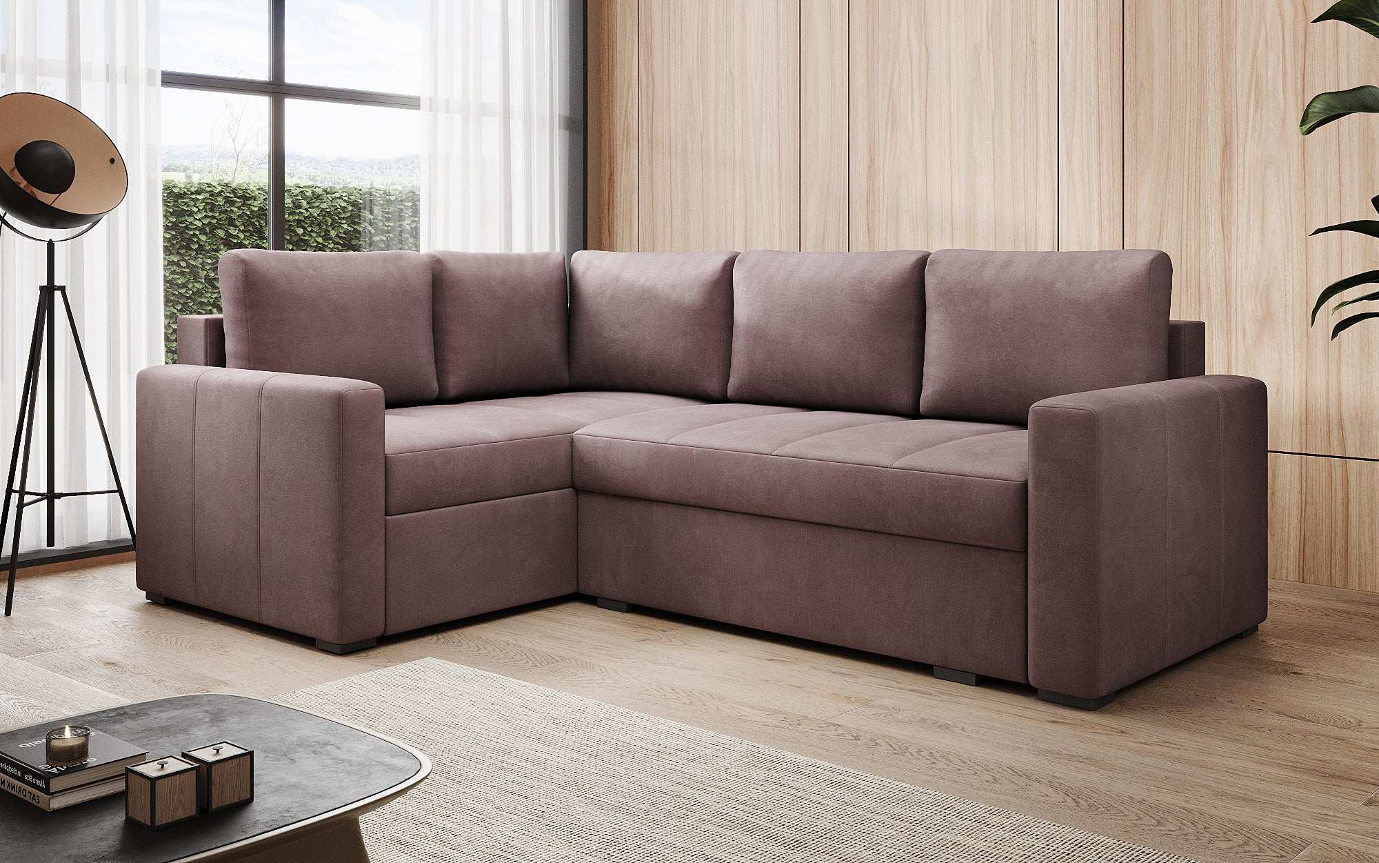 Designer Sofa Cortino mit Schlaffunktion und Stauraum