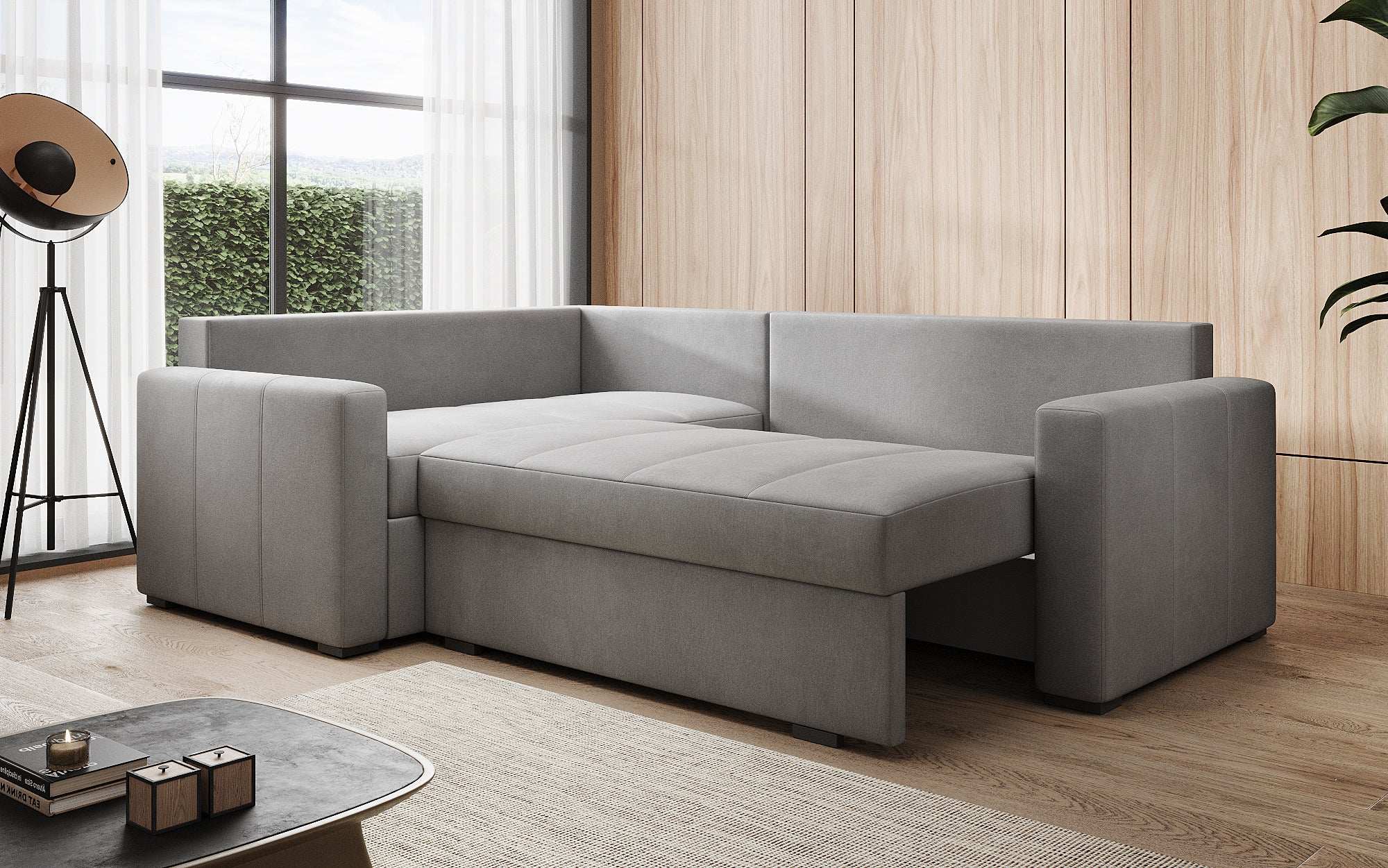 Designer Sofa Cortino mit Schlaffunktion und Stauraum