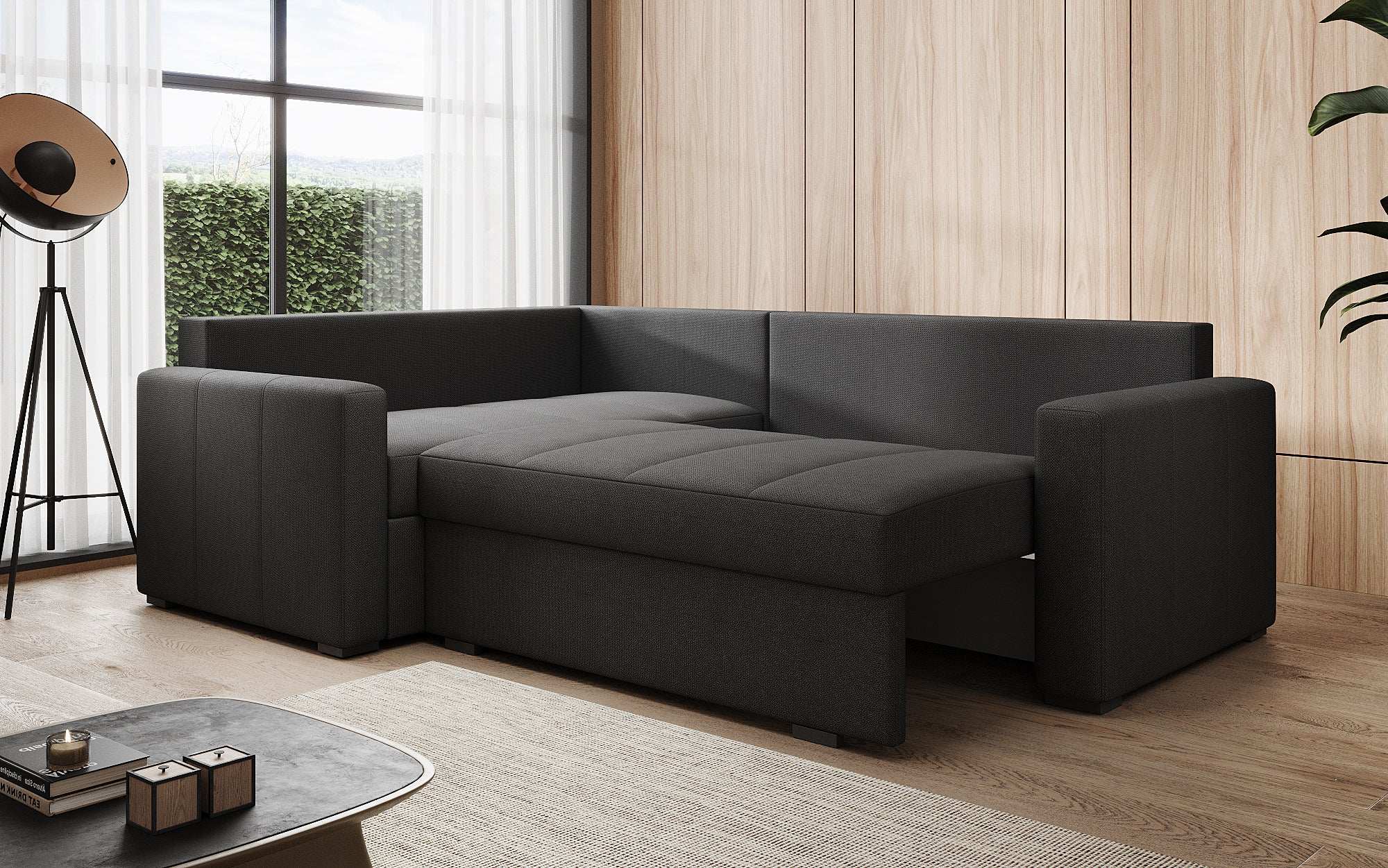 Designer Sofa Cortino mit Schlaffunktion und Stauraum