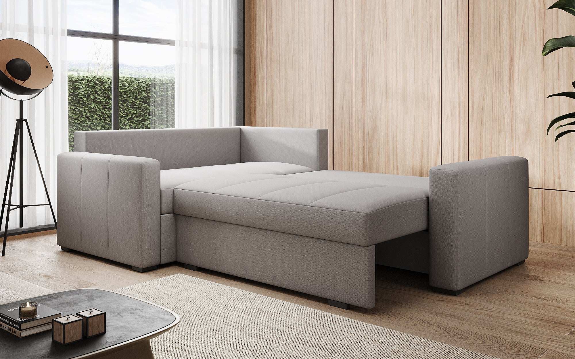 Designer Sofa Cortino mit Schlaffunktion und Stauraum