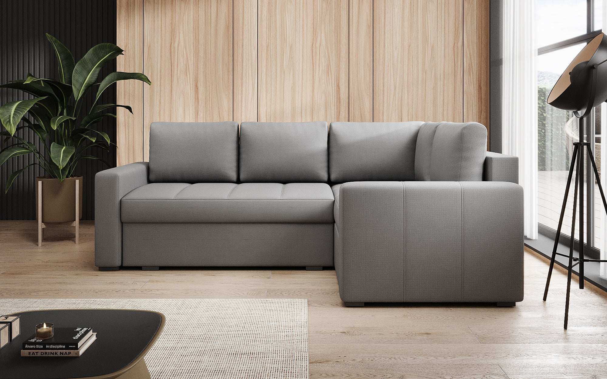 Designer Sofa Cortino mit Schlaffunktion und Stauraum