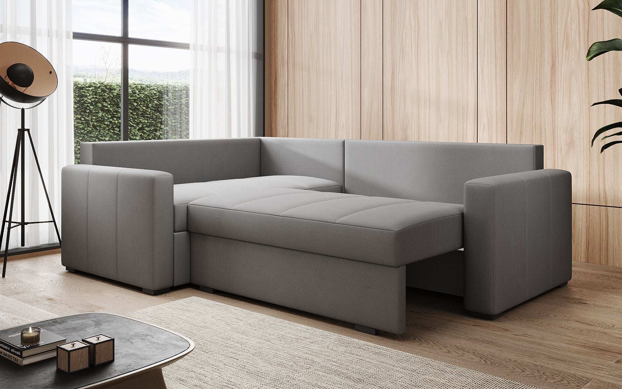 Designer Sofa Cortino mit Schlaffunktion und Stauraum