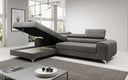 Designer Ecksofa Melinda mit Schlaf- und Klappfunktion