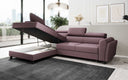 Designer Ecksofa Kira mit Schlaf- und Klappfunktion