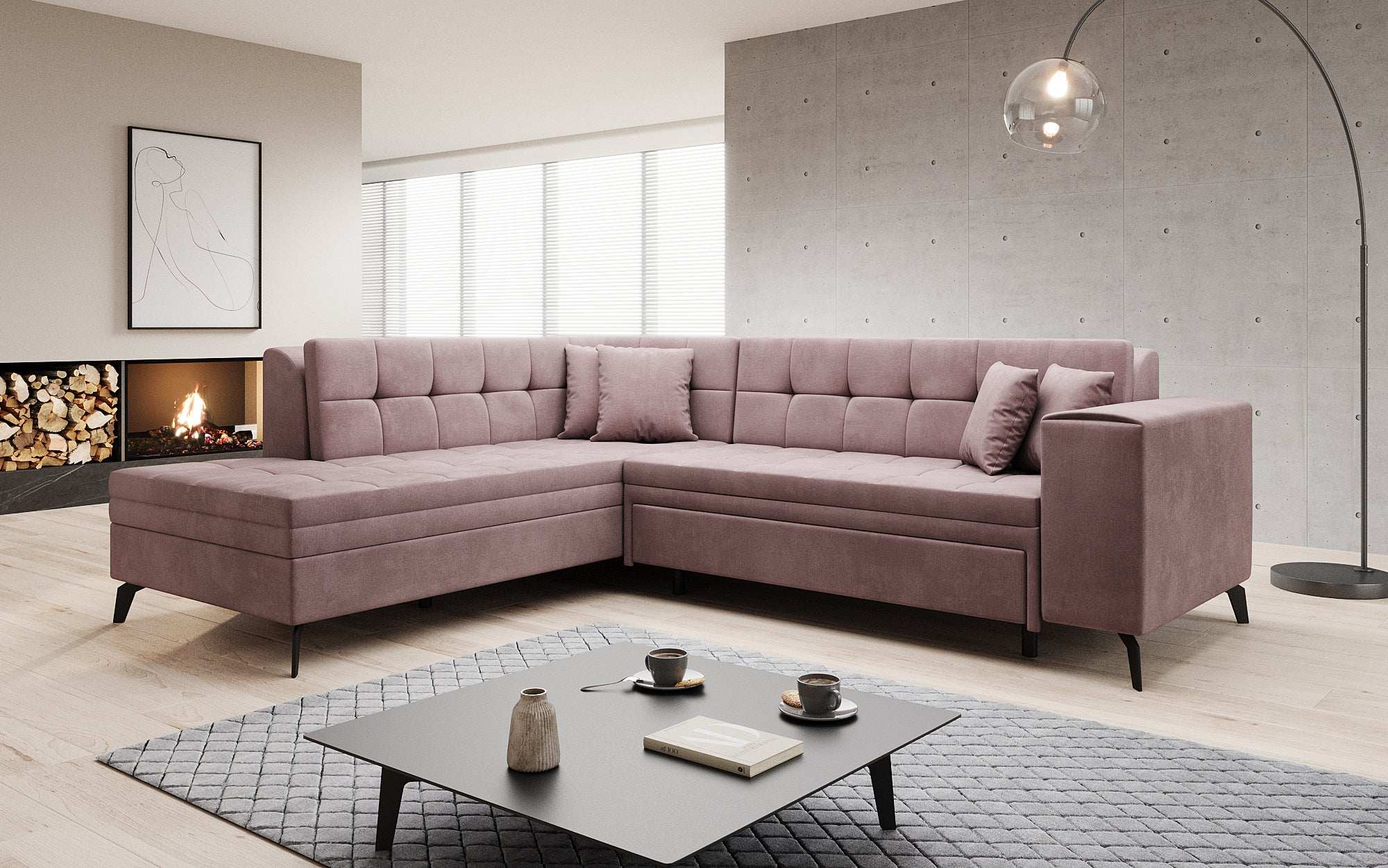 Designer Sofa Lania mit Schlaffunktion