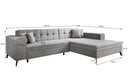 Designer Ecksofa Frida mit Schlaffunktion