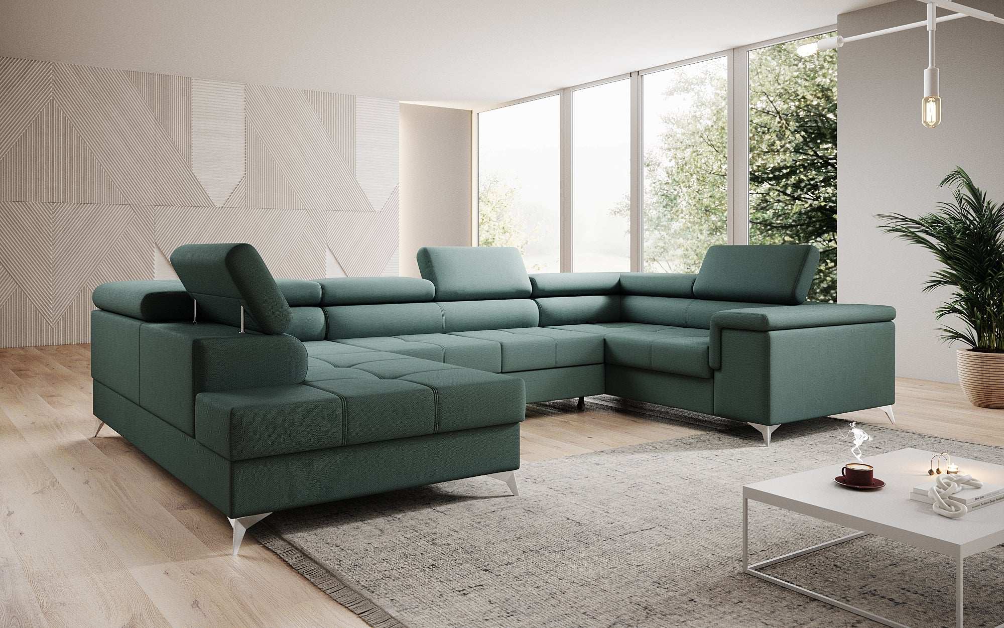 Designer Sofa Torino mit Schlaf- und Klappfunktion