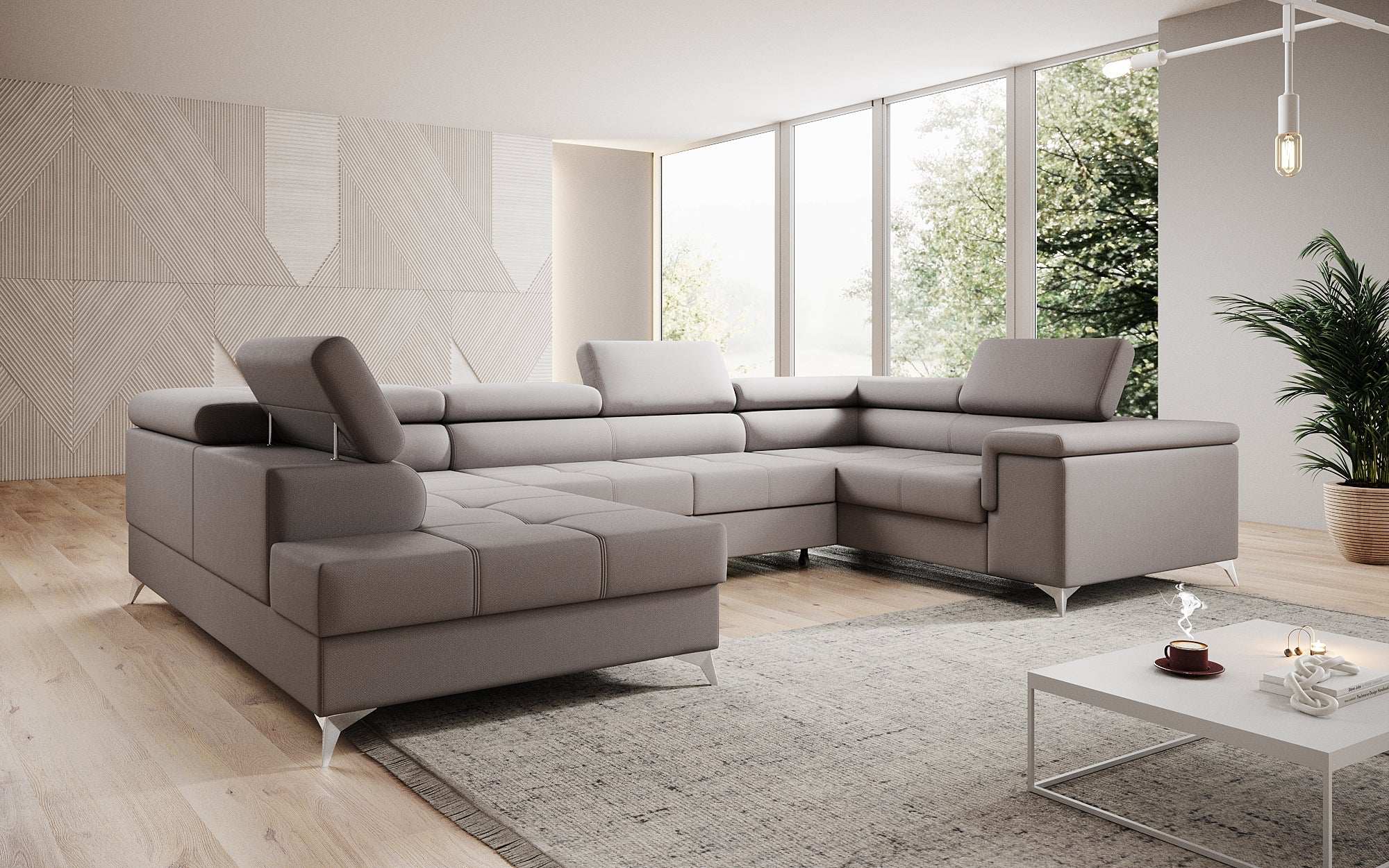 Designer Sofa Torino mit Schlaf- und Klappfunktion