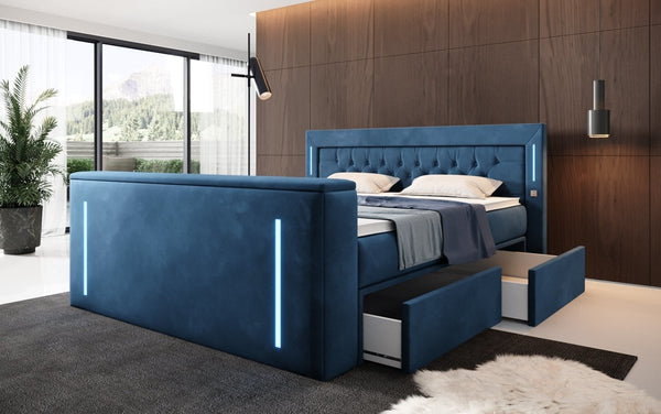 Boxspringbett Divaneo mit TV Lift und Stauraum (2 Schubladen)