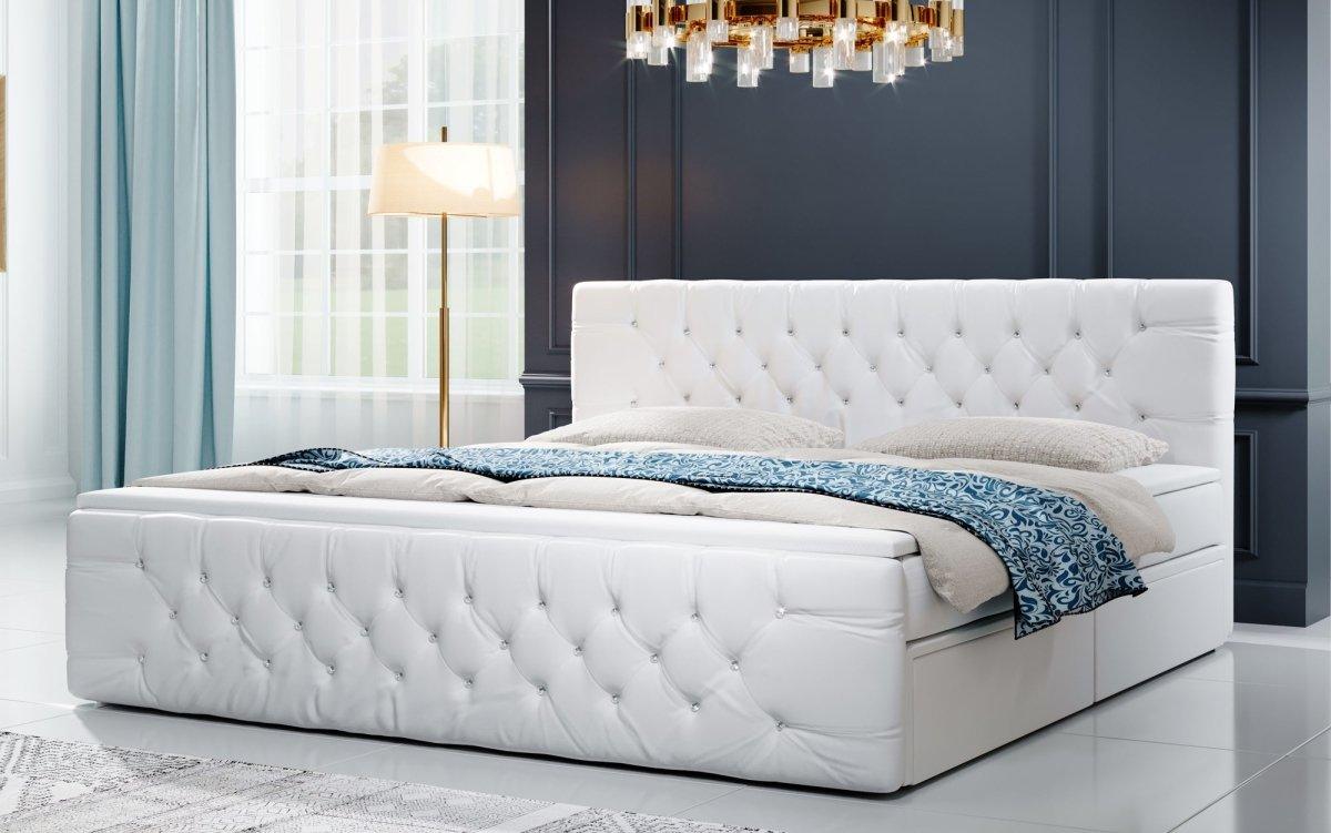 Boxspringbett Julietta mit Strass und Stauraum - Luxusbetten24