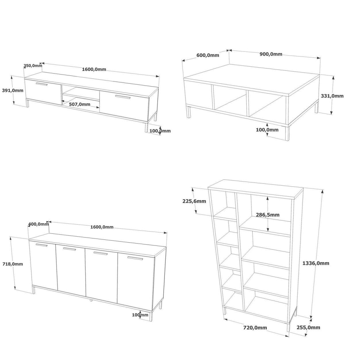 Designer Möbelset Viola - Luxusbetten24