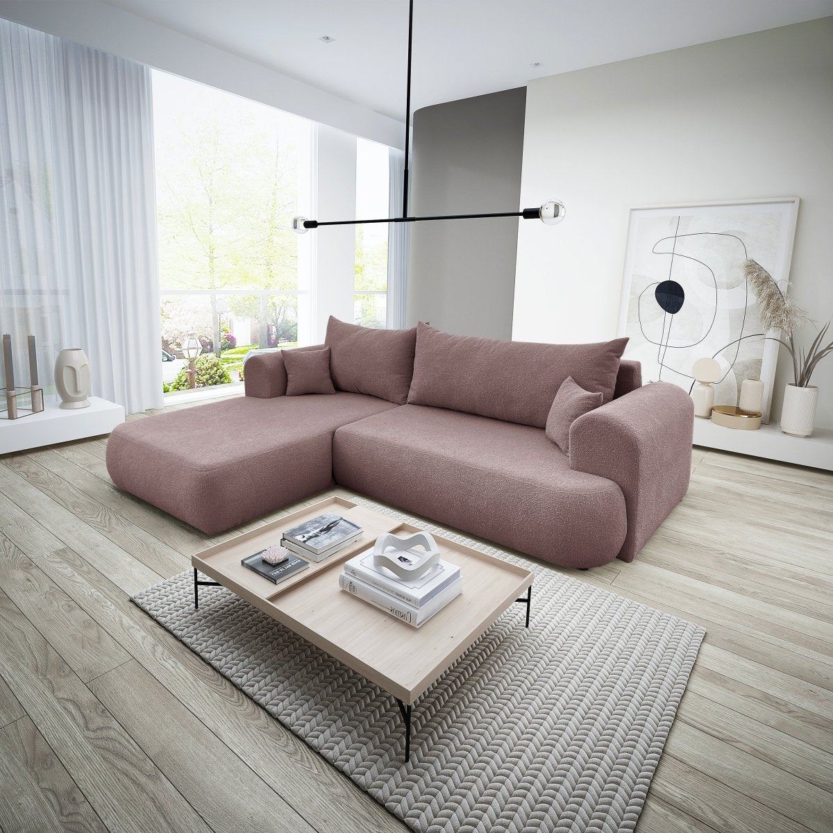 Designer Sofa Baron L mit Schlaffunktion und Stauraum - Luxusbetten24