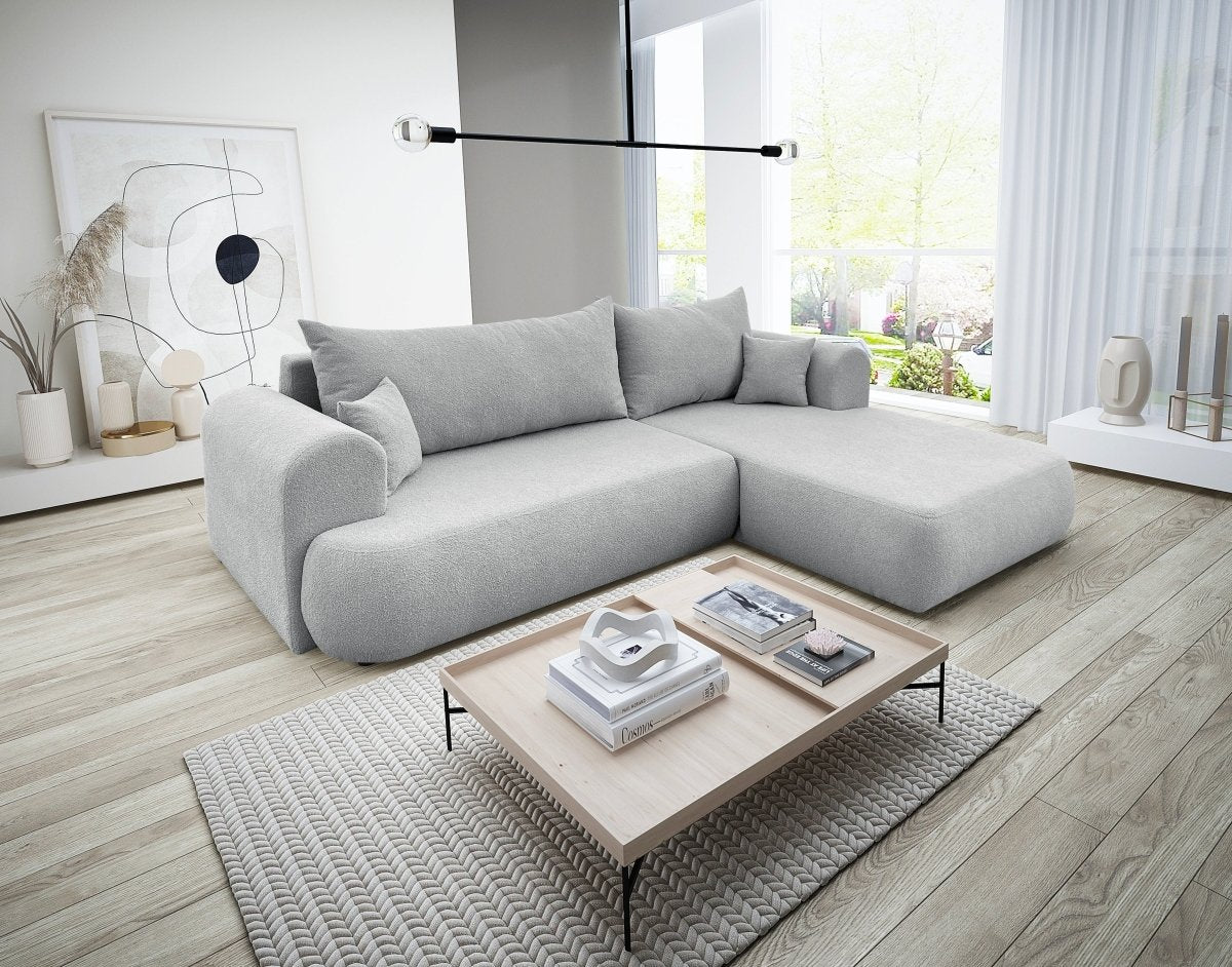 Designer Sofa Baron L mit Schlaffunktion und Stauraum - Luxusbetten24