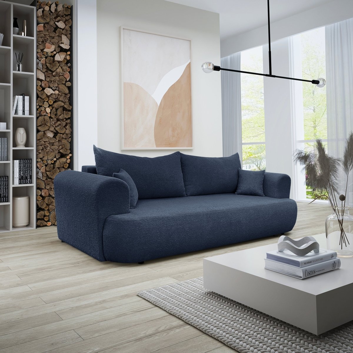 Designer Sofa Baron mit Schlaffunktion und Stauraum - Luxusbetten24